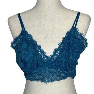 Soma Embraceable Enchanting Lace Bralette Women's XXL Blue Turquoise